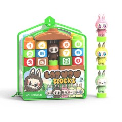 Конструктор 35 деталей, герой, форми, цифри, кольори, в сумці 