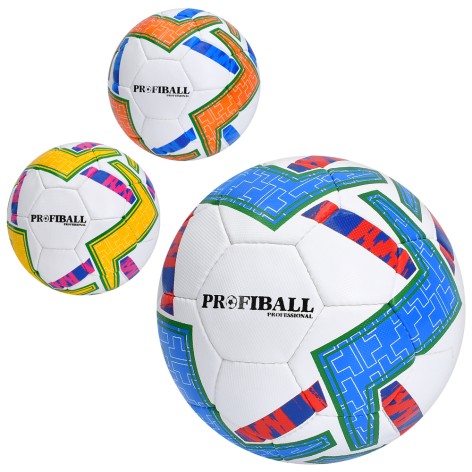 Мяч футбольный размер 5, Prsima ПУ, ручная работа, 32 панели, 410-430г, 3 кол, в пак.