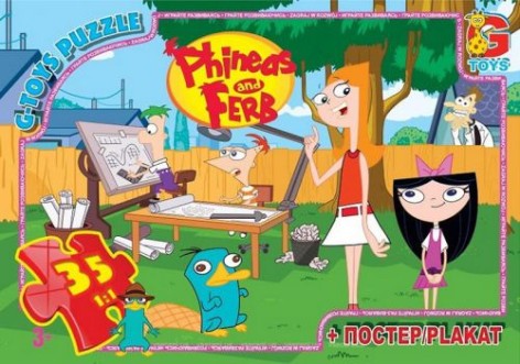 Пазлы "Финес и Ферб", 35 элементов