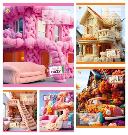 Зошит 24 арк.лінія Тверда 52307 House cozy, 20/320, 5к. ціна за 20 шт.