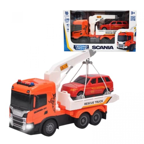 Ігровий набір серії Big Truck – Евакуатор Scania з машиною (світло, звук)