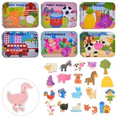 Пазли мікс видів, в пеналі (метал), 17-12,5-3см 