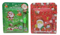 Блокнот на кнопці ПВХ+ручка-брел. 8*10см 