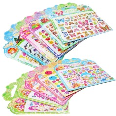 Набір об'ємних наклейок, 12 аркушів (мікс) 30х33 см