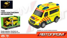 Машина спецтехніки "Швидка допомога" АВТОПРОМ звук, світло 7998