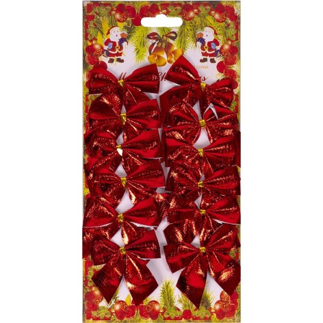 Набор бантиков 12шт красных 2035 года //