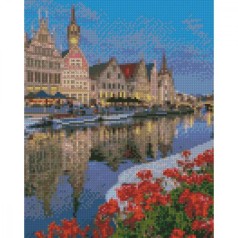 Набір для творчості алмазна картина Прага восени Strateg розміром 30х40 см (HX450)