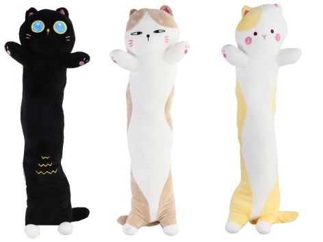 Мягкая игрушка кот батон 3 цвета 90см 