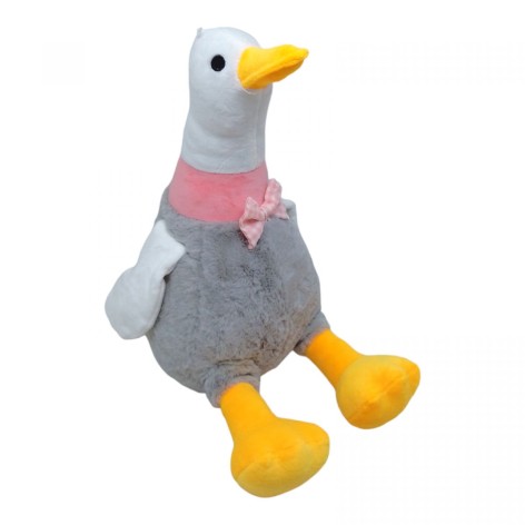 Мягкая игрушка Гусь Валера 40 см серый