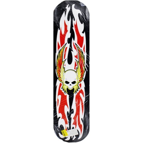 Скейтборд класичний "Череп" чорний із червоним