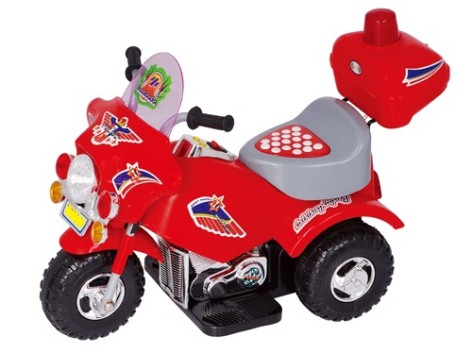 Электромобиль детский Мотоцикл 1004 КР на аккумуляторе -6V/4AH, мотор-20W, 3-х колесный, в коробке 67*33*55 см