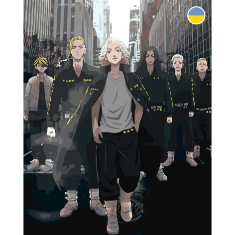 Картина по номерам Аниме: Токийские мстители 40*50 см Оригами LW 3200
