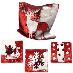 Наволочка новорічна з пайетками 