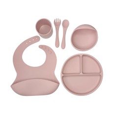 Набір силіконового дитячого посуду Lindo 