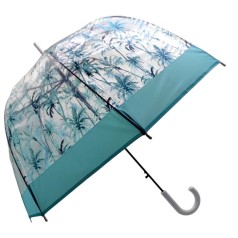 Парасолька напівавтомат, поглиблений купол, d=80 см, довжина: 81 см, 8 спиць, тростина, (ЗЕЛЕНА)