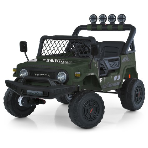Джип на пульті 2566AEBLR-5(24V) (1шт) 2,4G, 4мотори35W, 1акум24V7AH, колесаEVA, шкір.сид, MP3, USB, BLUETOOTH, музика, світло, зелений