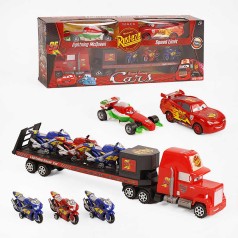 Набір машин інерційний механізм, 3 машинки, 3 мотоцикли, в кор. 