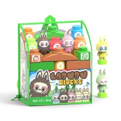 Конструктор 36 деталей, фигурки героев, формы, цифры, цвета, в сумке 