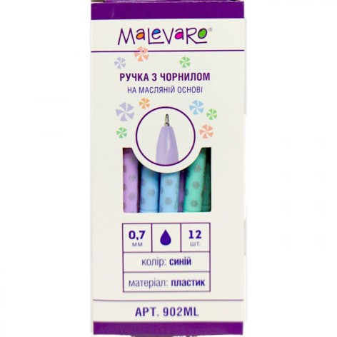 Ручка масляна PASTEL. 0,7мм. синя, , мікс видів, ціна за 1 штуку