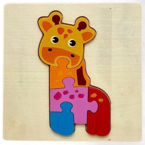 Вкладиш-пазл дерев'яний "Жирафчик" (15х15 см)