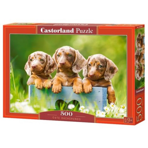 Пазлы "Щенята таксы", 500 элем.