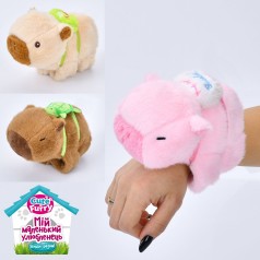 Браслет 22см, капібара, 17см, плюш, 3 кольори, у п/е 