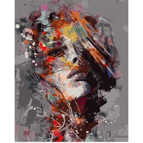 Картина по номерам 0035 ОРТ Арт девушка стекло 40*50