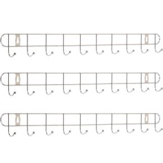 Вішалка настінна на 10 гачків, 33*5*4 см