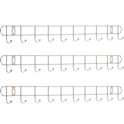 Вішалка настінна на 10 гачків, 33*5*4 см