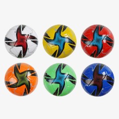 М`яч футбольний 6 видів, вага 300-310 грамів, гумовий балон, матеріал PVC, розмір №5,  МІКС /80/