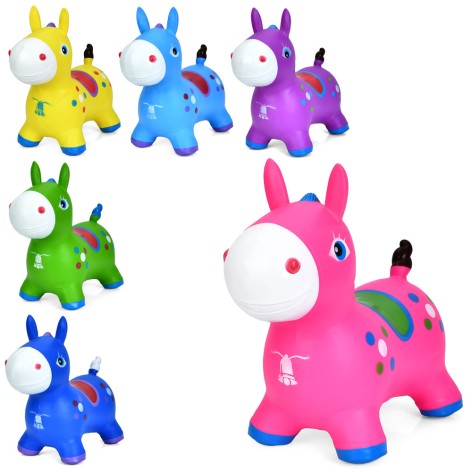 Стрибуни-тварини конячка, 1300г, 6 кольорів, у п/е 26-22-11см 