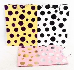 УЦЕНКА 30% Подарунковий пакет картон 200грм, "Кружечки" МІКС 4 види, 31*42*12см 4 шт. в уп. /12/