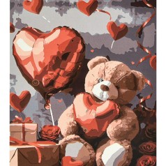 Набір для розпису по номерах Подарунок любові Strateg розміром 40х50 см (VA-4664)