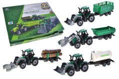 Іграшковий трактор з причепом та бочкою і колодами (24/216)