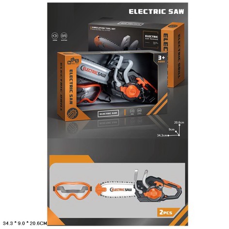 Инструменты бензопила,батар.,свет.,звук,корр. 34,3*20,6*9см 