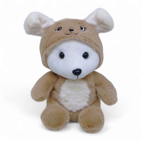 М'яка іграшка Копиця "Ведмедик в костюмі песика" 24 см (00004-42)