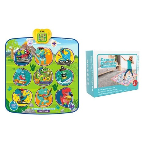 Килимок музичний Танцювальний виклик, озвучення англійською мовою, на батарейках, 84 х 100 см, музика, пісні, підсвічування, 5 режимів гри, в коробці