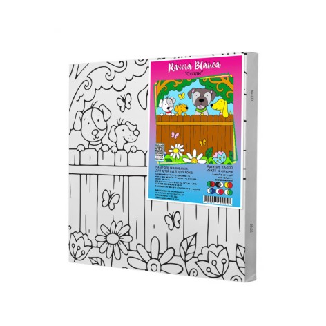 Набір для розпису по контурах для дітей Riviera Blanca Сусіди 25x25 см (КА-100)