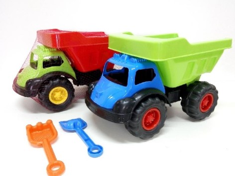 Машинка игрушечная Лори с лопаткой и граблями КВ
