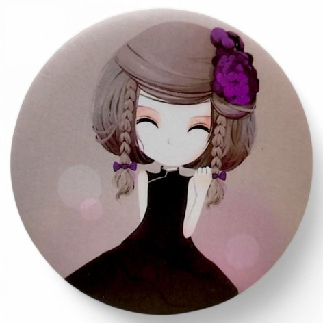 Люстерко двостороннє кругле "Лялька"