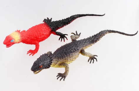 УЦЕНКА 30% Ящірка Гонконг 51 гум. 14'' з пищалкою 12в./12/288/24шт.в кор.28,3*23,5*14