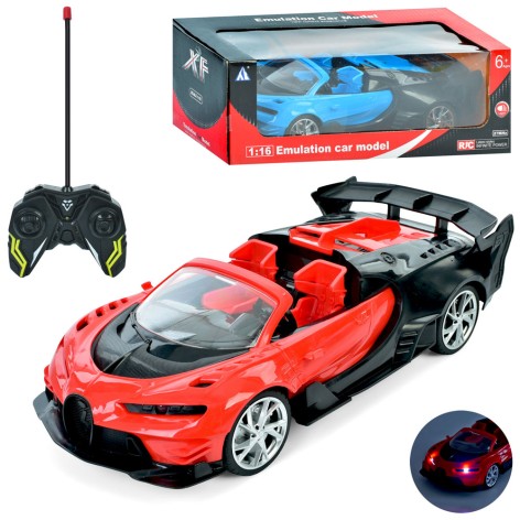 Р/К Машина, 27см, 1:16, світло, гумові колеса, 2 кольори, на бат-ці, в кор-ці, 29,5-10-16,5см /24/