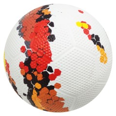 Футбольный мяч №5, бело-оранжевый