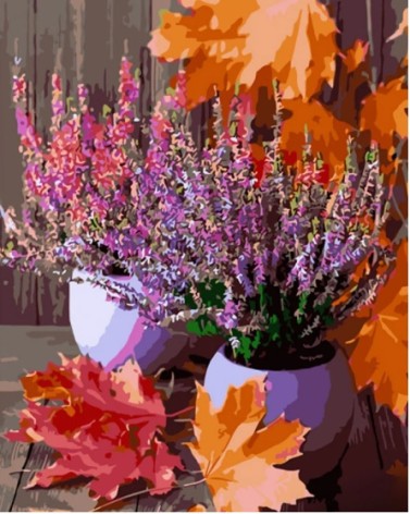 Набір для розпису по номерах Букет лаванди Strateg розміром 40х50 см (GS1371)