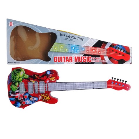 Гітара дитяча "Супергерої" з підсвіткою на батарейках