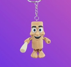 3D іграшка брелок ТУНГ ТУНГ САУР 7см рухливий