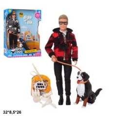 Кукла Defa 29 см 8429 мальчик с музыкой, собакой и аксессуары, 2 вида в коробке 32*8,5*26