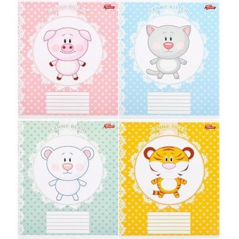 Тетрадь (12 л) линия "Забавные животные" Мечты сбываются, 20 штук