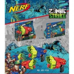Бластер JBY-028 Nerf Zombie strike с мягкими патронами, 2 цвета 25,5*6,7*19,3