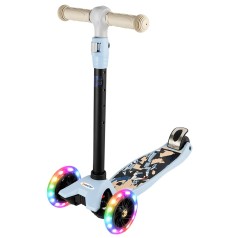 Самокат трехколесный складной "ScooTer" LED колеса, до 50кг 0072R(124375)